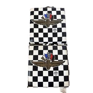 Vintage Indianapolis Motor Speedway Seat Cushion Race Car Indy 500 Checkered